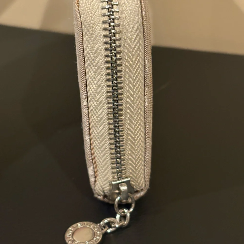 BVLGARI Logo Canvas Zip Wallet